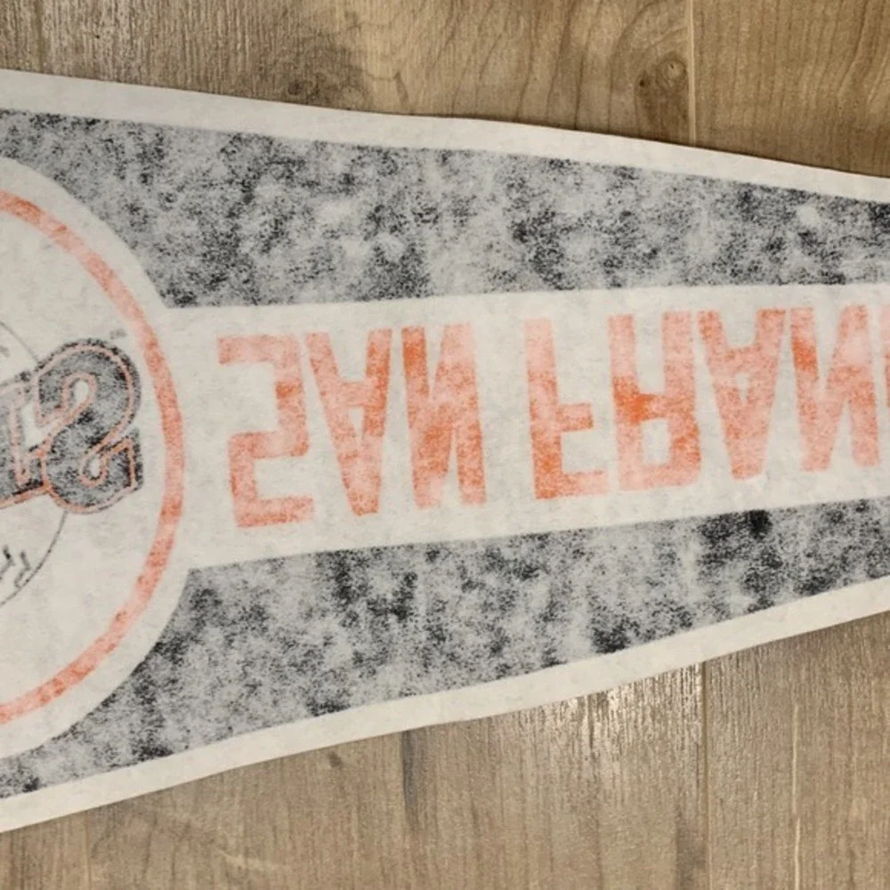 Vintage MLB Baseball San Francisco Giants Felt Orange, Black & White MLB Pennant